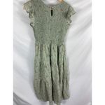 New By the River Smocked Floral Midi Dress Green Size Medium Photo 4