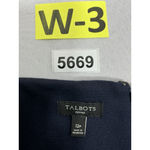 Talbots Womans Petite Knee Length Sheath Dress 12 Pnavy Back Zip 34 Sleeve Photo 2