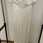 Club L Off The Shoulder White Gown Photo 0
