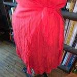 Lulus Lulu’s cherry red v-neck wrap night out mini dress Photo 2