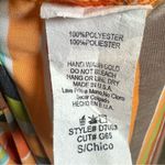 Jondie Multicolor striped strapless faux wrap dress size small Photo 5