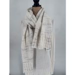 Splendid NWT Off White Marled Wool Blend Winter Scarf Neutral Minimalist Photo 2