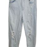 Wild Fable  Super-High Rise Distressed Mom Taper Jeans Light Wash size 10 Photo 7
