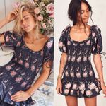 Love Shack Fancy Violet Dress in Black Coffee Photo 2