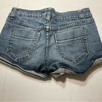 I Love H81  Shorts Womens Sz 25 Blue Denim Cut Off Jean Shortie Distressed Photo 5