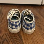 Seavees  x J. Crew blue gingham check sneakers Size 6 Photo 3