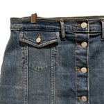 Gap Blue Denim Midi Skirt Button Front Medium Wash Size 31R Photo 1