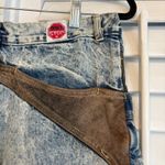 Don’t Stop‎ Acid Wash High Waisted Cotton Denim Shorts Size 13/14 Blue Photo 5