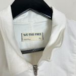 Free People Jayde Denim Flared Jumpsuit in Pure White Size X-Large Photo 5