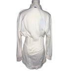 Mugler Long Sleeve Shirt Dress in Snow 38 New Womens Polo Mini White Size undefined Photo 7