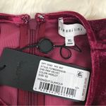 Gianni Bini  Burgundy Velvet Long Sleeve Fitted‎ Dress Holiday Christmas Party XS Photo 4