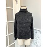 Madewell  Donegal Belmont Charcoal Gray Sweater Ribbed Mockneck Marled Small Photo 1