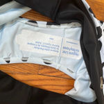 DKNY  Printed High Rise Bikini Bottom‎ Swimsuit Leopard Blue Black size L NWT Photo 3