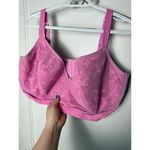 Cacique Lace Demi Bra Women's 42 G Barbie Pink Full Coverage Underwire Photo 2
