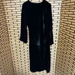 Victoria's Secret  Gold Label Black Crushed Velvet Long‎ Robe Size Small Photo 2
