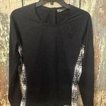 Athleta  Women's long Sleeve Black Swim Top Rashguard Medium Photo 0