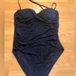 Apt. 9  Black One Piece Swimsuit with Sweetheart Neckline Photo 0