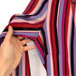Reformation  Gjelina Luisa Stripe V-Neck Wrap Mini Dress Pink Purple S Photo 4