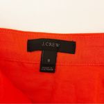 J.Crew Linen Citrus Orange Classic Ruffled Faux Wrap Skirt Knee Length Women 8 M Photo 10