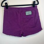 Roots  Canada Womens Cut Off Sweat Shorts Purple Pull On Patch Logo Pockets Small Photo 5