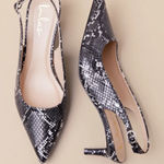 NEW! Lulus Kitten Heels Black & White Slingback Heels size 6.5 Photo 0