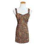 ZARA Womens  Gorgeous Sleeveless Animal Print Bodycon  Corset Style Dress  - Sz M Photo 2