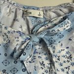 Hollister Shades of Blue Patchwork Floral Print Cottage-core Peplum Blue Size L Photo 5