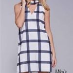 Lulus  Dress Small Black and White Plaid Mini Sleeveless Photo 9