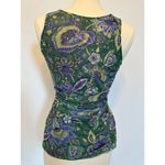 Y2K NYLON GREEN PAISLEY TOP SIZES SMALL Photo 5