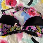 Victoria's Secret ✨ victoria secret black floral halter convertible bikini top✨ Photo 4