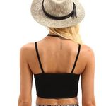 Amazon Black Sports Cross Front Crop Top Photo 3