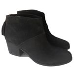 Toms Black Suede Leila‎ Ankle Boots Booties Tassel Back Zippers Women's Size 9 Photo 0