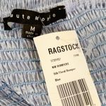 Haute Monde Women's Blue Satin Floral Bustier Shorts Romper Size M, NEW Photo 3