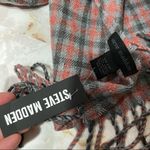 Steve Madden  Plaid‎ Oversized Scarf With Fringe Photo 2