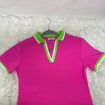 WHY Polo Mini Dress Large Stretch Fushia Pink Preppy MSRP 89 Photo 7