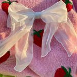 White cream hair bow Photo 0