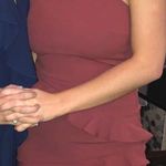 Wine Colored Bodycon Cocktail Dress Red Photo 0