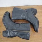 Black Leather Campus Retro Heeled Boots Size 9 Photo 4