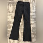 Frame  Women 26 Le Crop Mini Boot Jeans High Rise Raw Hem Black Stretch Photo 2