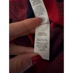 Aerie  Lumber Jane Flannel Shirt Red/Navy Blue Buffalo Plaid LS Shirt Size Large Photo 4