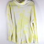 Calvin Klein Performance Womens Top Waffle Knit Turtleneck Tie Dye Yellow 1X Photo 1