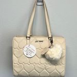Betsey Johnson Cream Laptop Tote w/ Bag Charms β¨ Photo 1