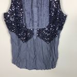 Free People  sequin‎ top women’s size large Photo 2