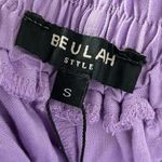 Beulah Lilac Purple Straight Leg Linen Pants S Photo 4