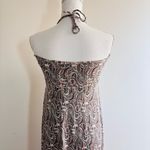 TOAST UK Women's Halter Neck Open Back Maxi Dress womens size M Brown Size M Photo 6