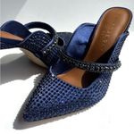 Kurt Geiger Blue Duke Drench 100 Crystal-Embellished Mules Heels Size 41 NEW Photo 8
