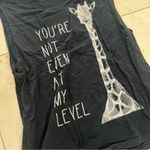 Forever 21 Giraffe You’re Not Even At My Level Tank Sz Medium Photo 2