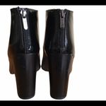 Sam Edelman  silver & black patent peep toe chunky heel shoes Sz 8.5 zipper rear Photo 2