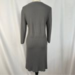 New York & Co. New York &‎ Company Ribbed Midi Dress Womens XL High Low Hem Side Slit V-neck Photo 4