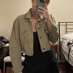 GRLFRND cropped olive Green Jacket Photo 1
